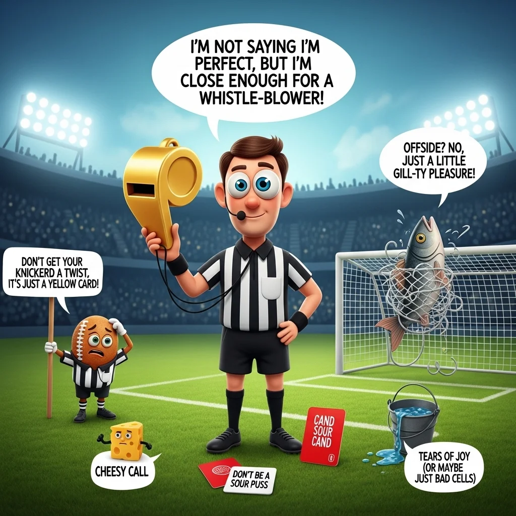 300+ Funny Referee Puns That Will Blow the Whistle on Boredom 🏟️😂 ...