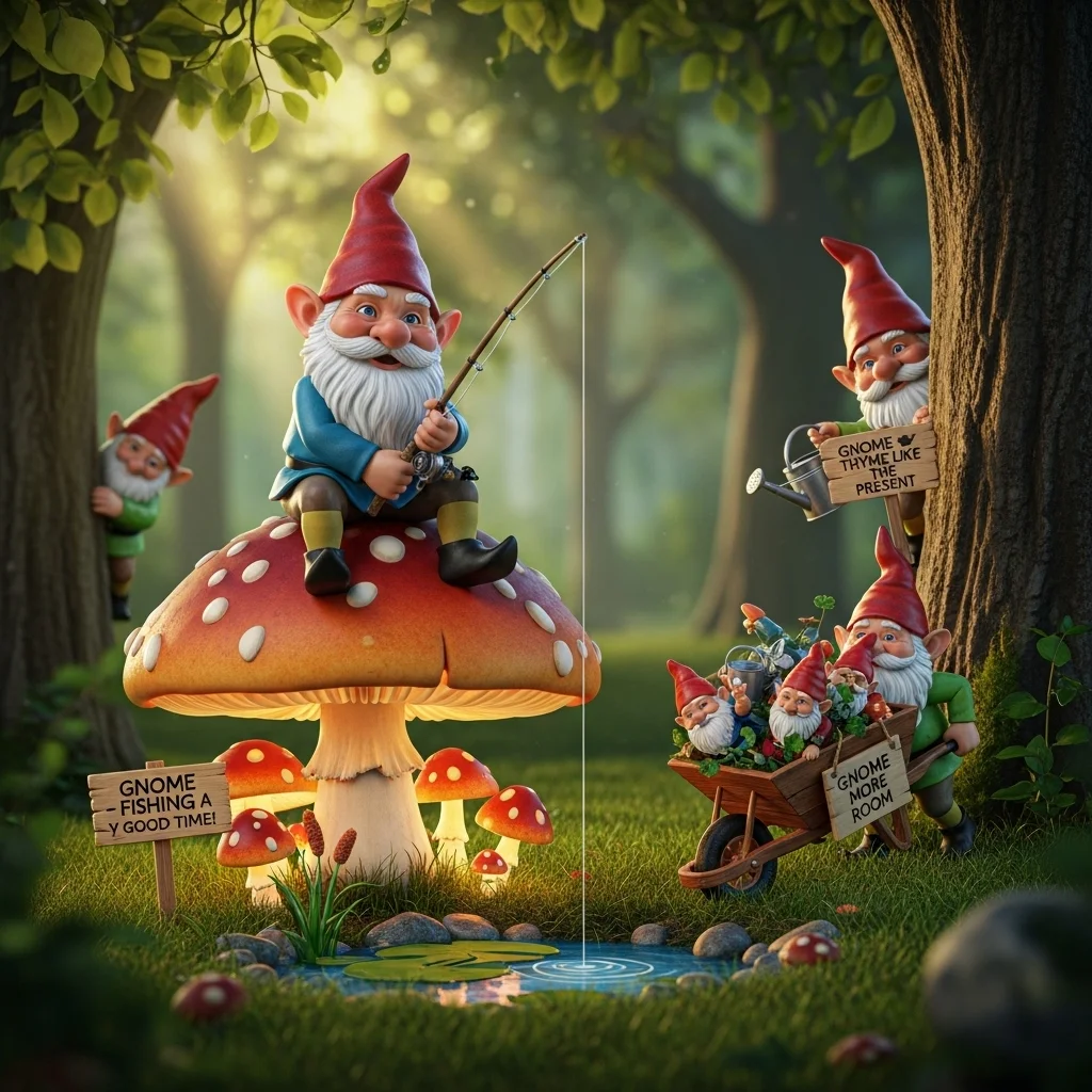 🍄 Classic Funny Gnome Puns