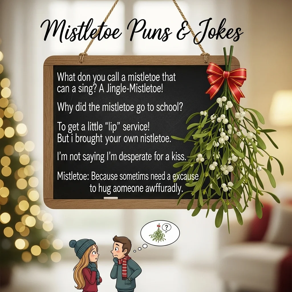 💋 Cute Mistletoe Puns