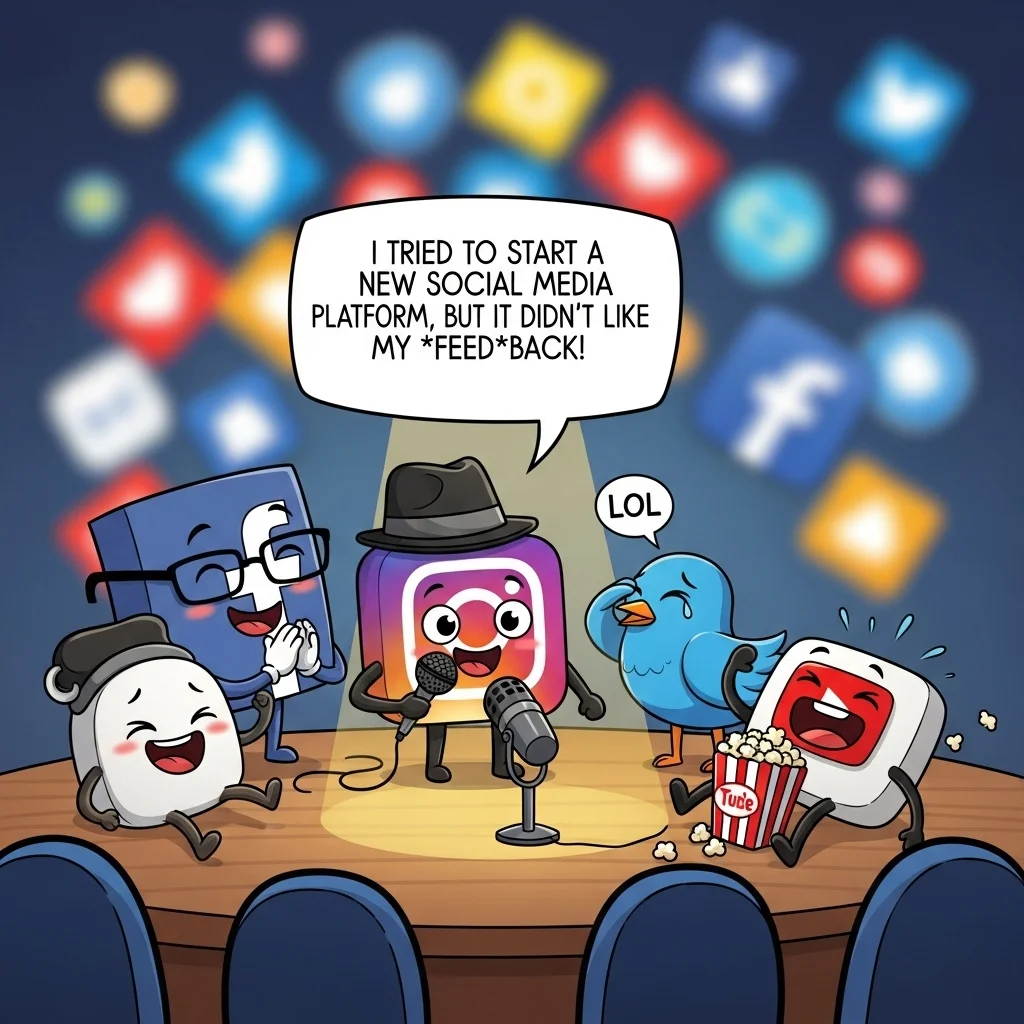 📱 Funny Social Media Puns