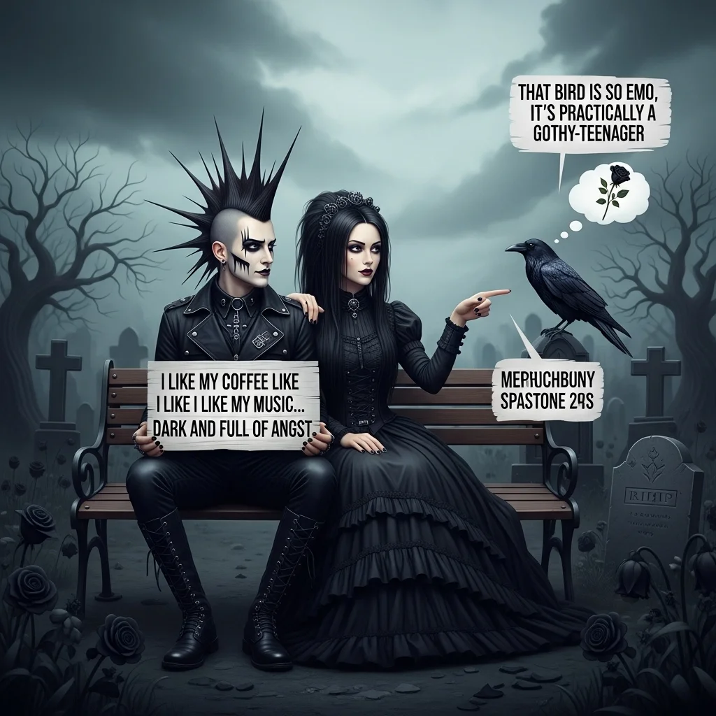 🖤 Goth Aesthetic Puns