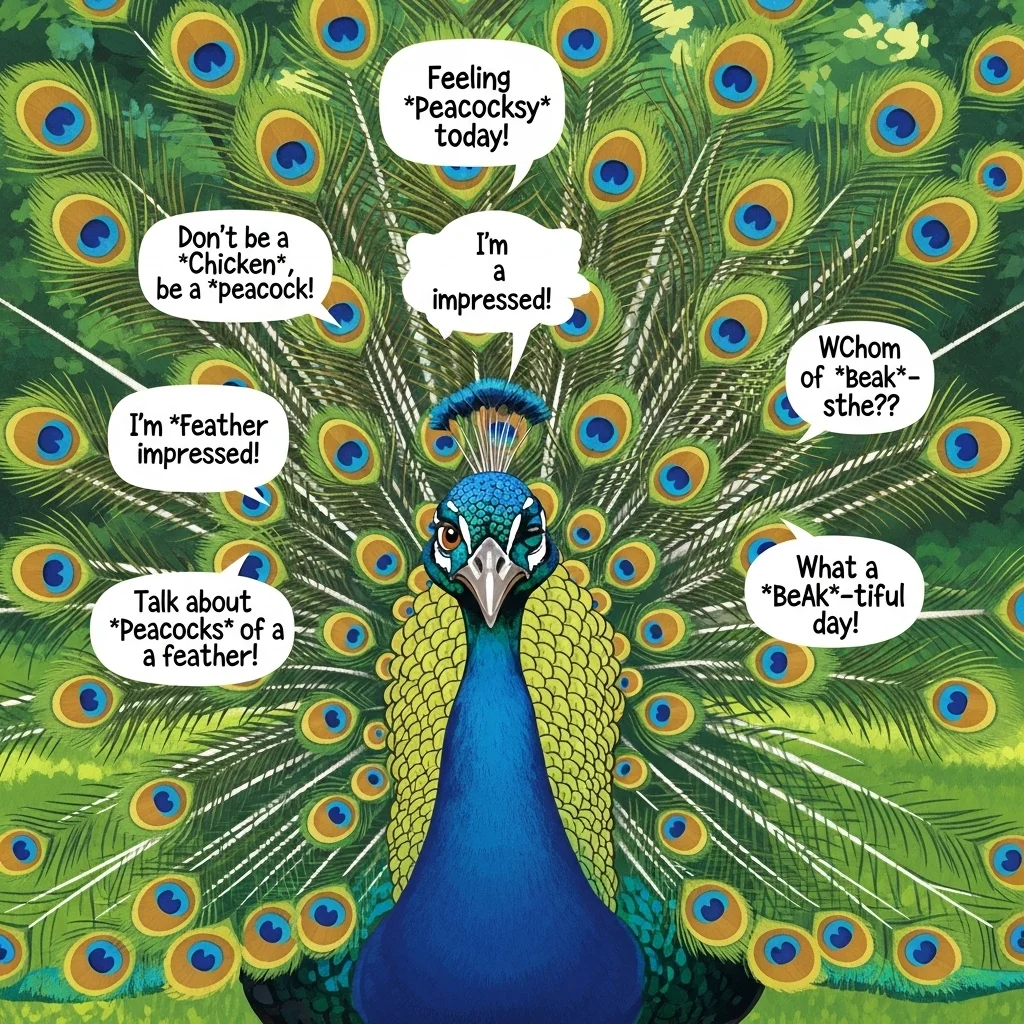 🦚 Funny Peacock Puns