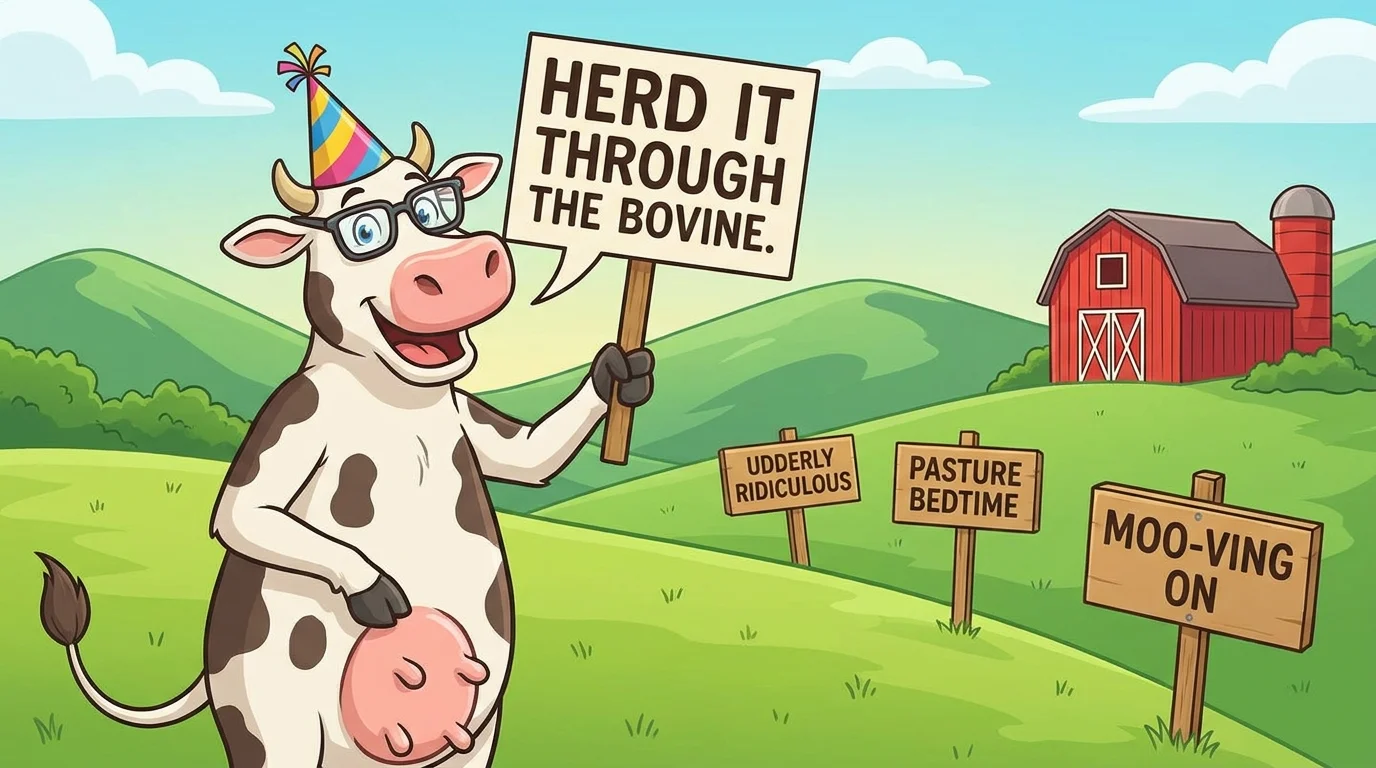 ✍️ Creative Cow Puns for Writers