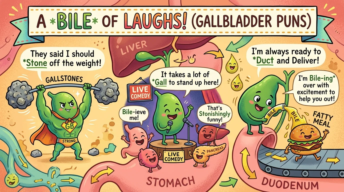 🌟 Motivational Gallbladder Puns
