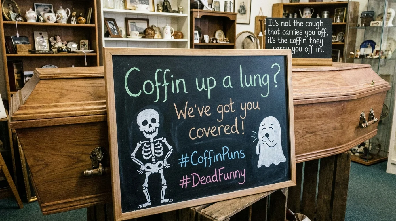 😂 Funny Coffin Puns